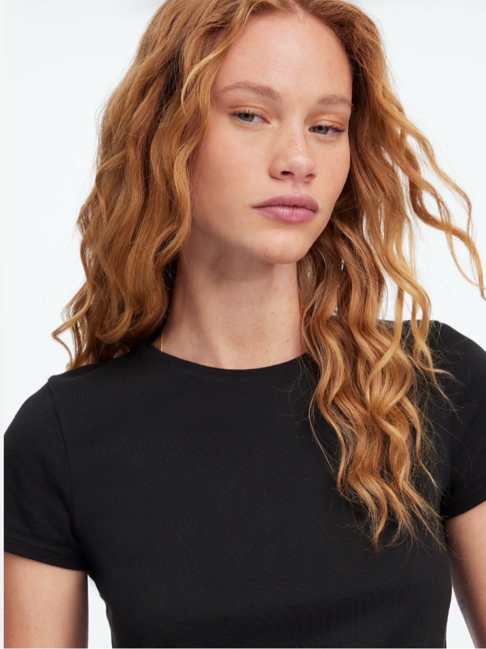Madewell Essential Slim Tee in Lightweight Cotton | Size XXS | Jet Black | NWT - Picture 5 of 9